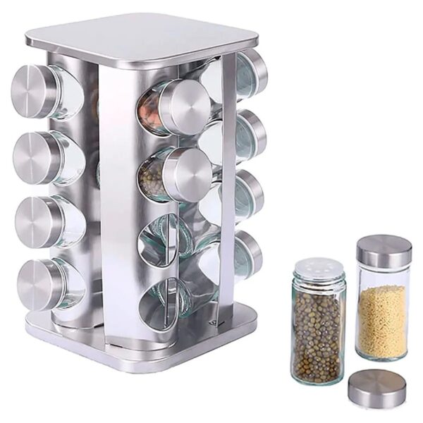 Porta tempero - vidro/inox